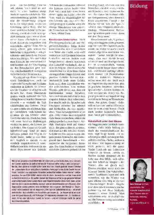 Vorschauseite 2: Lernen im Schlaf - mehr als ein Traum
