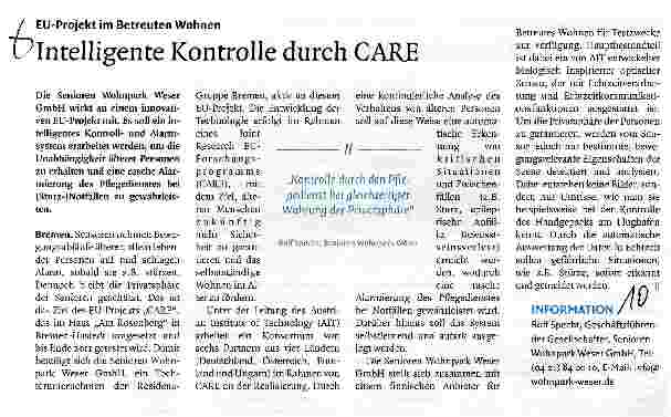 Vorschauseite 1: Intelligente Kontrolle durch CARE