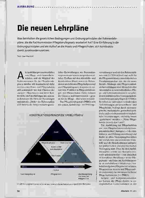 Vorschauseite 1: Die neuen Lehrpläne