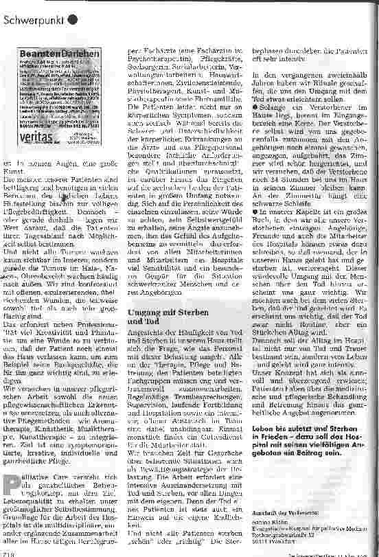 Vorschauseite 3: Lebensbegleitung bis zum Tod