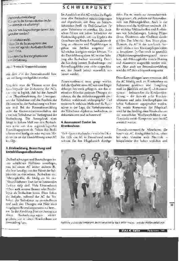 Vorschauseite 2: Auswahl und Entwicklung des Personals Zum Begriff Assessment-Center seiner Anwendung im Pflegebereich