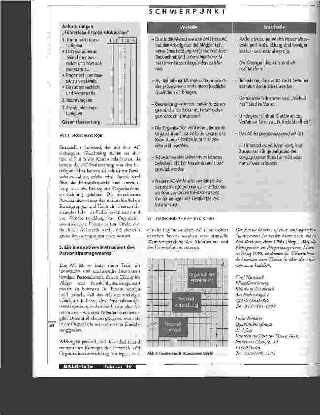 Vorschauseite 3: Auswahl und Entwicklung des Personals Zum Begriff Assessment-Center seiner Anwendung im Pflegebereich