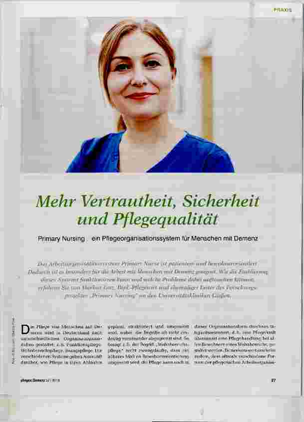 Vorschauseite 1: Mehr Vertrautheit, Sicherheit und Pflegequalität