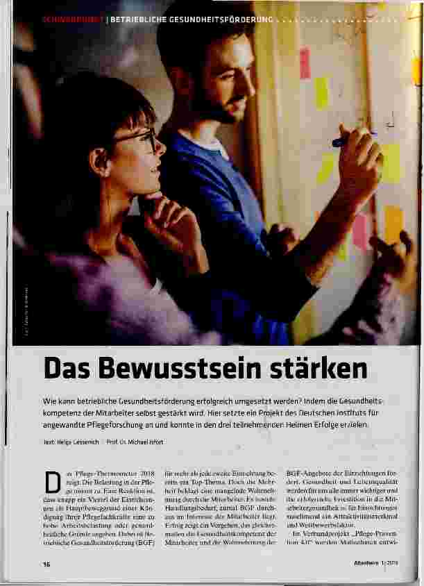 Vorschauseite 1: Das Bewusstsein stärken