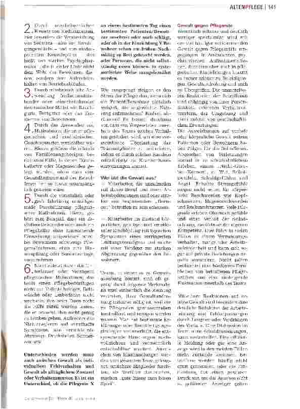 Vorschauseite 2: GEWALT in der Pflege