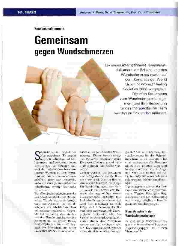 Vorschauseite 1: Gemeinsam gegen Wundschmerzen