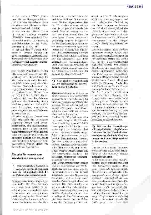 Vorschauseite 2: Gemeinsam gegen Wundschmerzen