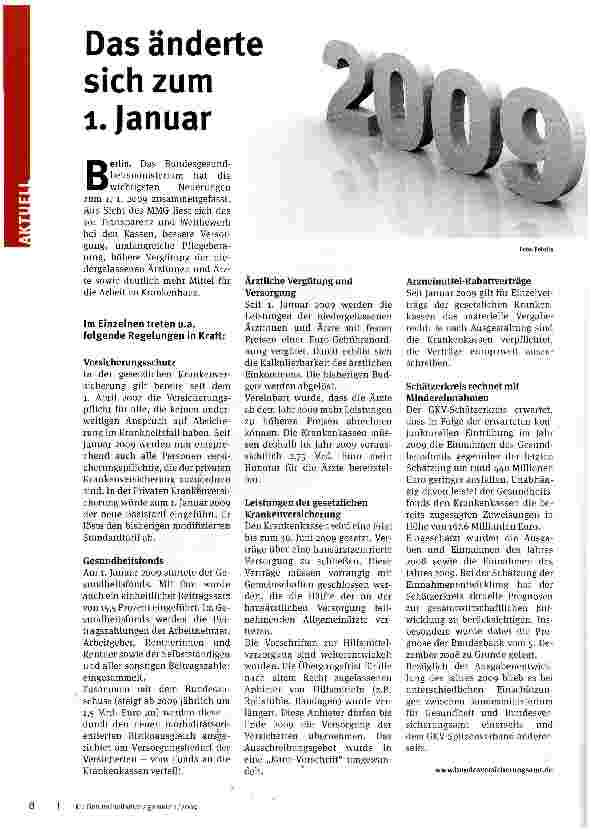 Vorschauseite 1: Das änderte sich zum 1. Januar