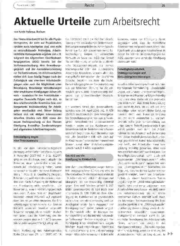 Vorschauseite 1: Aktuelle Urteile zum Arbeitsrecht