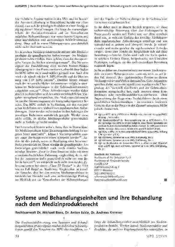 Vorschauseite 5: Haftungsausschluss für gelabelte Nebenwirkungen bei Medizinprodukten - Neue Entwicklungen aus der Praxis
