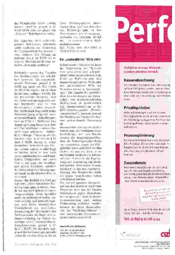 Vorschauseite 4: Sterbehilfe: Rechtsanwalt erhält neun Monate auf Bewährung