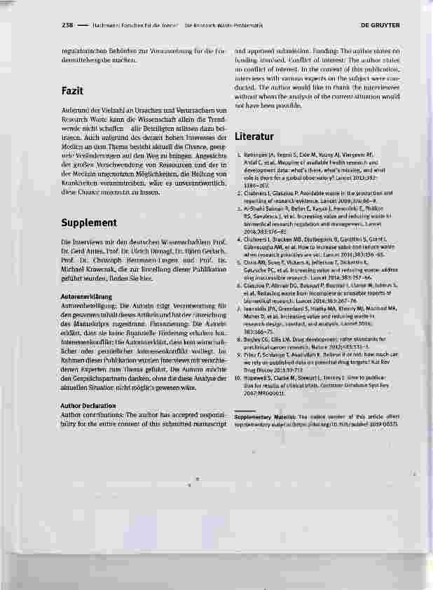 Vorschauseite 3: Forschen für die Tonne? - Die Research-Waste-Problematik