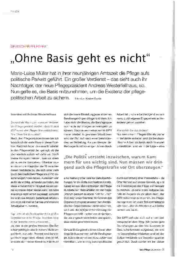 Vorschauseite 1: „Ohne Basis geht es nicht