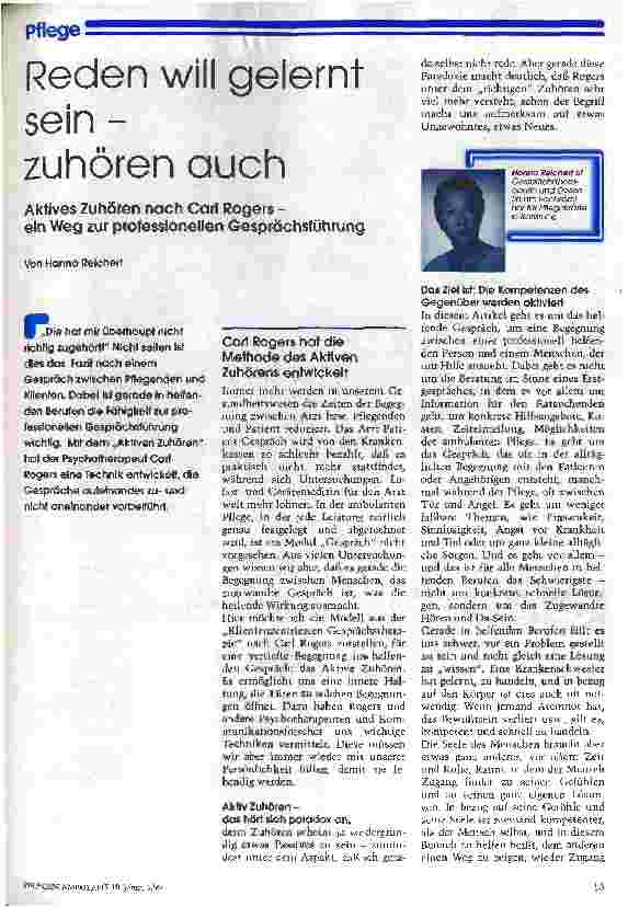 Vorschauseite 1: Reden will gelernt sein - zuhören auch Aktives Zuhören nach Carl Rogers - ein Weg zur professionellen Gesprächsführung
