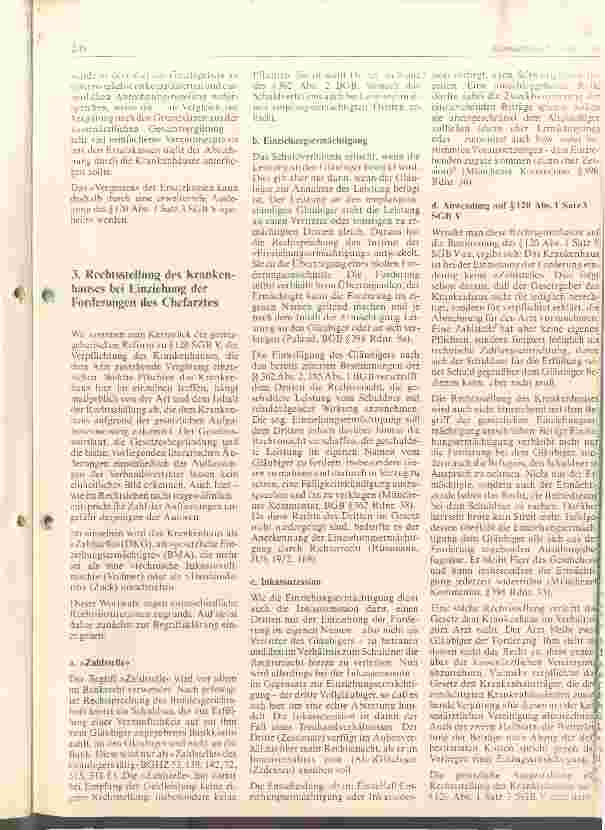 Vorschauseite 2: Zum Inkassomandat des Krankenhauses nach Paragraph 120 SGB V