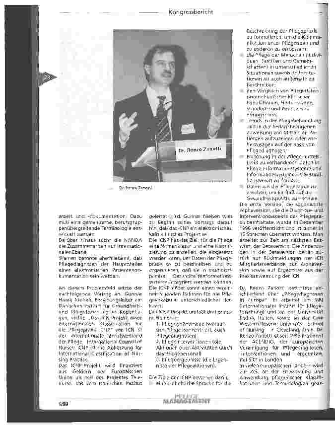 Vorschauseite 4: Pflegediagnosen zwischen Wissenschaft, Management und Praxis Veranstalter: Weiterbildungszentrum für Gesundheitsverufe SRK - WEG