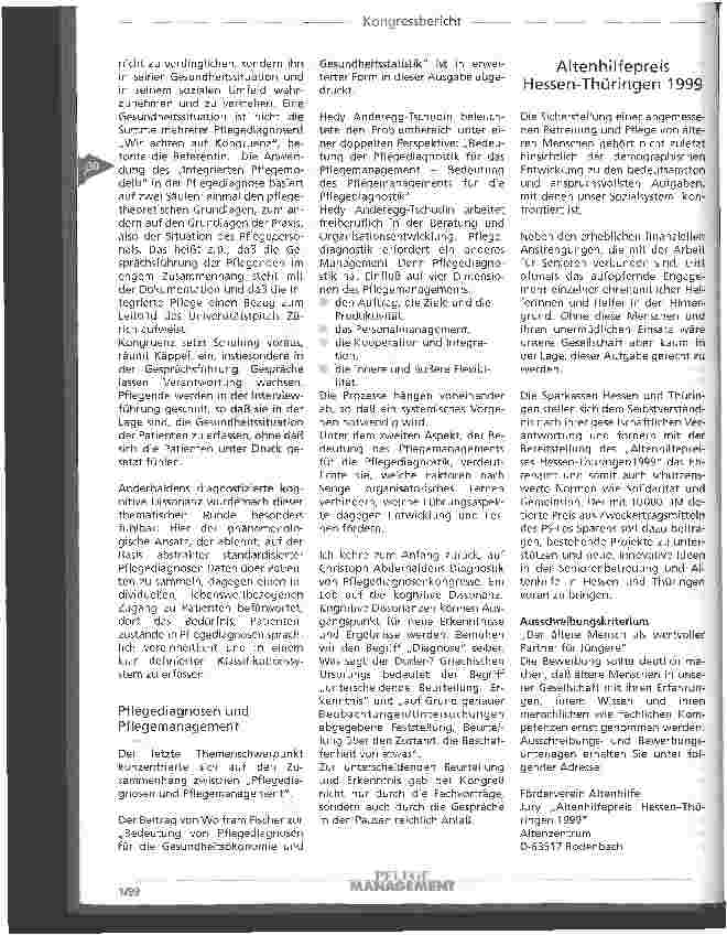 Vorschauseite 6: Pflegediagnosen zwischen Wissenschaft, Management und Praxis Veranstalter: Weiterbildungszentrum für Gesundheitsverufe SRK - WEG