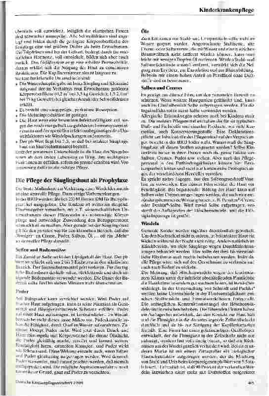 Vorschauseite 2: Windeldermatitis Prophylaktische und therapeutische Pflege