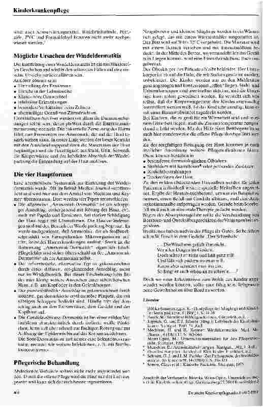 Vorschauseite 3: Windeldermatitis Prophylaktische und therapeutische Pflege
