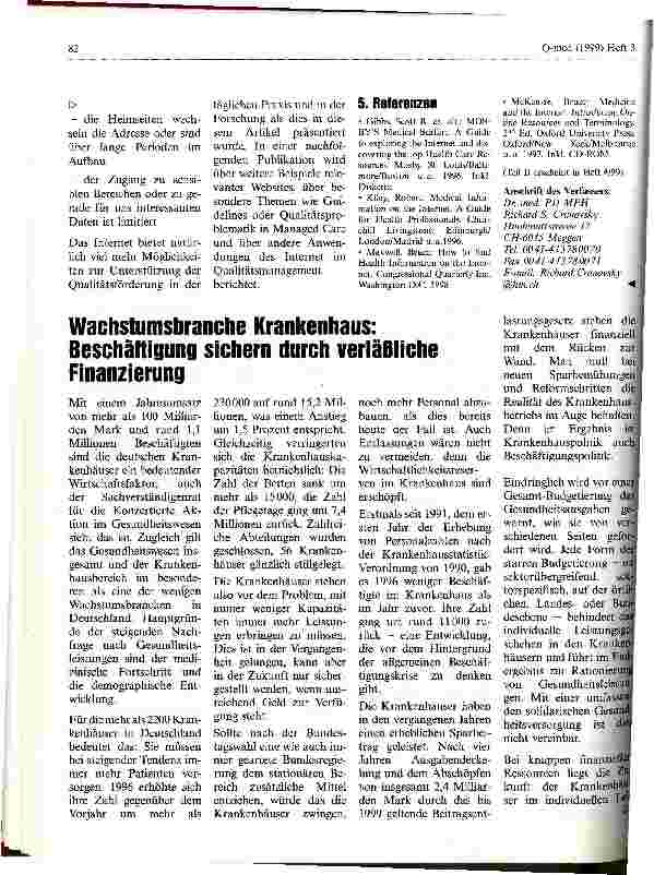 Vorschauseite 6: Internet als Unterstützung des Qualitätsmanagements (Teil I)
