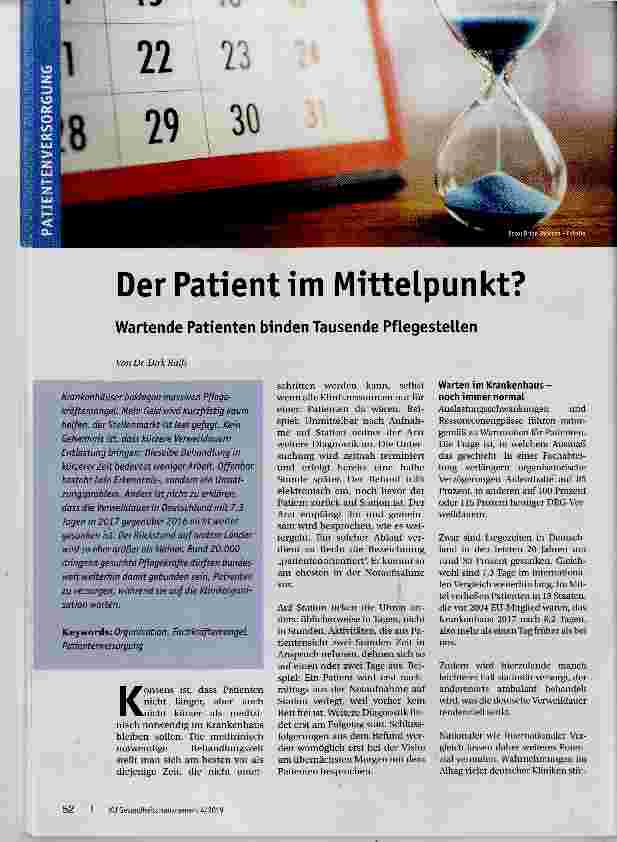 Vorschauseite 1: Der Patient im Mittelpunkt?
