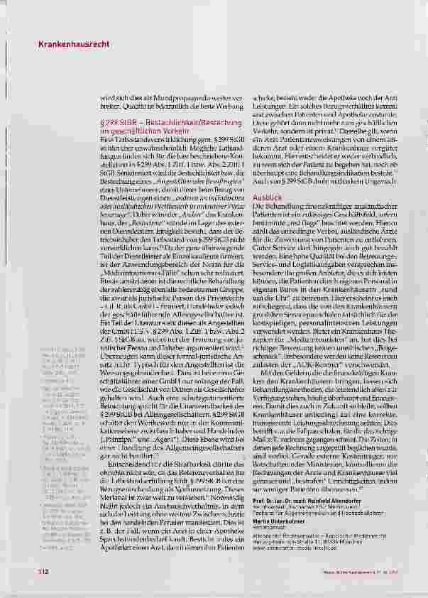 Vorschauseite 4: Die Vermittlung ausländischer Patienten an deutsche Krankenhäuser