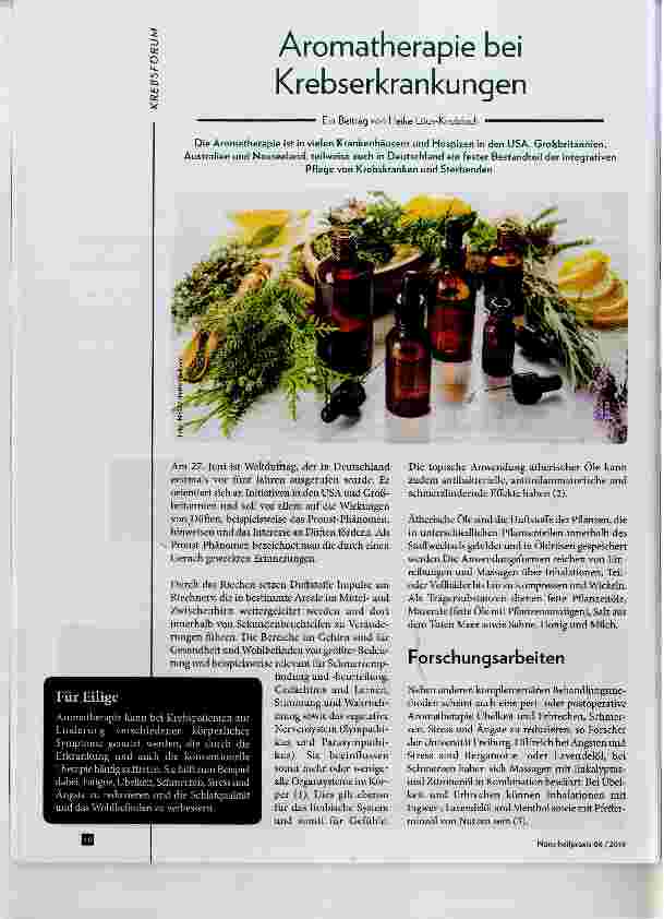 Vorschauseite 1: Aromatherapie bei Krebserkrankungen