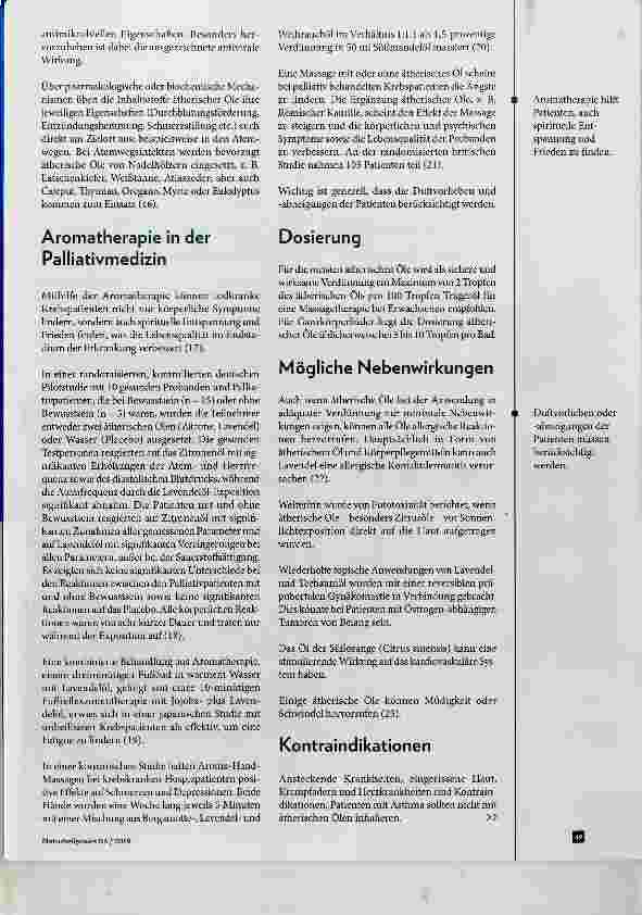 Vorschauseite 4: Aromatherapie bei Krebserkrankungen