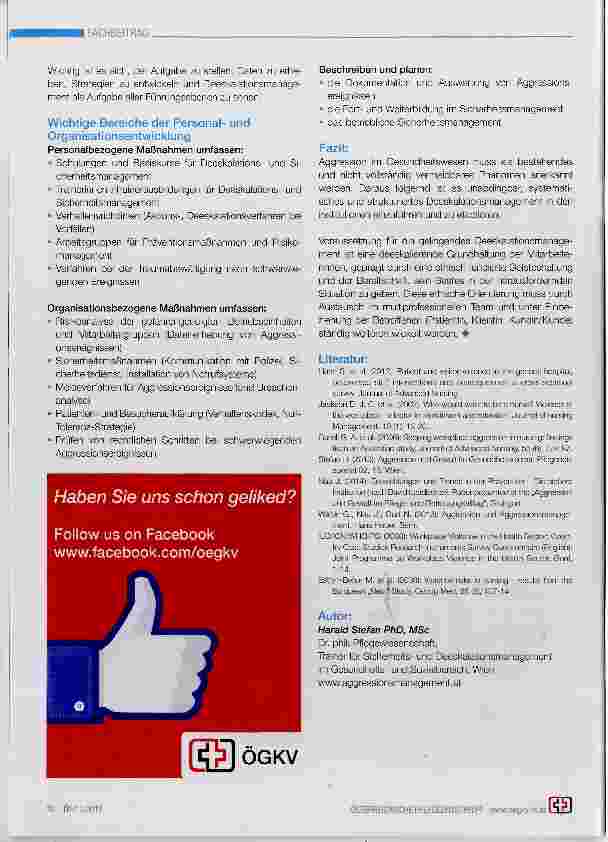 Vorschauseite 4: Tabuthema „Aggression und Gewalt“ das krankmachende Phänomen