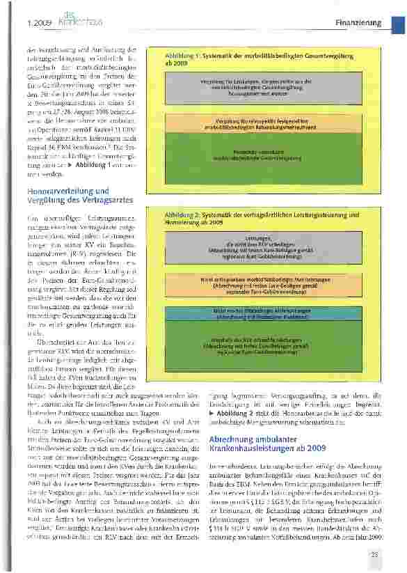 Vorschauseite 3: Die Vergütung ambulanter Leistungen ab dem Jahr 2009