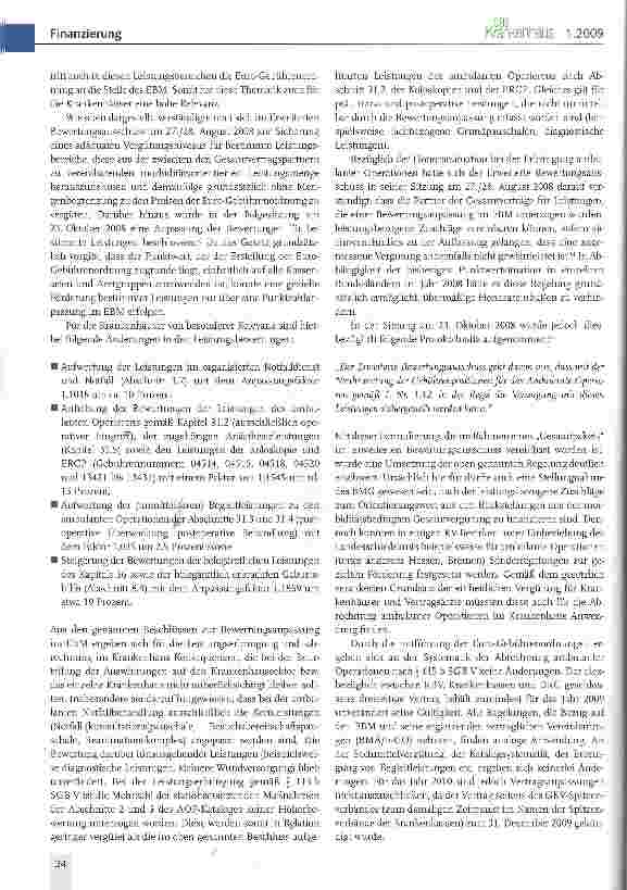 Vorschauseite 4: Die Vergütung ambulanter Leistungen ab dem Jahr 2009