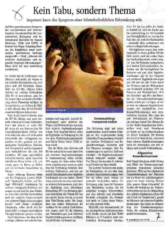 Vorschauseite 1: Kein Tabu, sondern Thema
