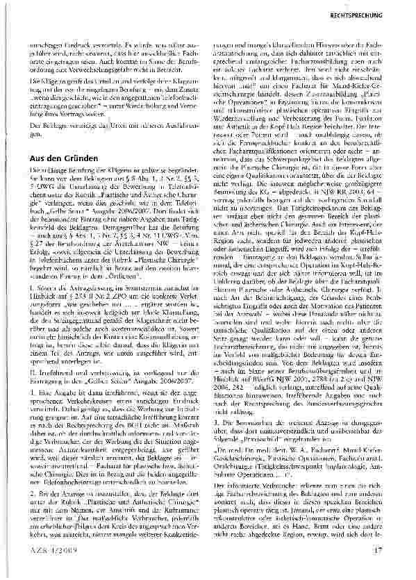 Vorschauseite 2: Telefonbucheintrag von Ärzten I
