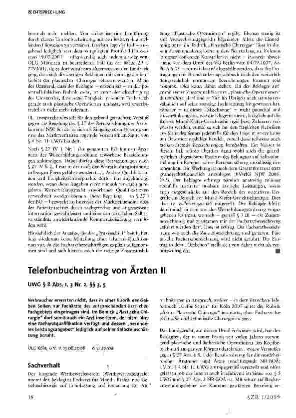 Vorschauseite 3: Telefonbucheintrag von Ärzten I