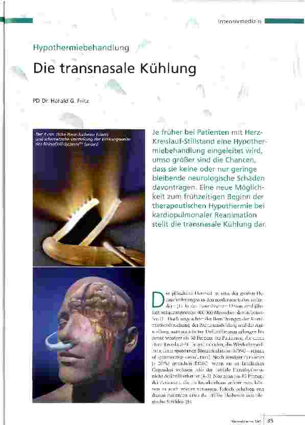 Vorschauseite 1: Die transnasale Kühlung