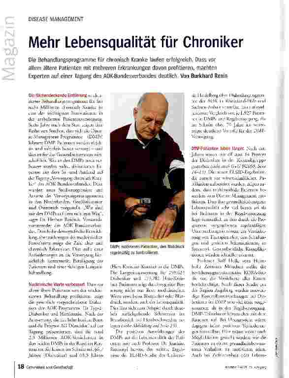 Vorschauseite 1: Mehr Lebensqualität für Chroniker