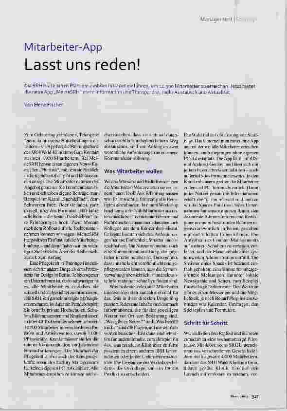 Vorschauseite 2: Mitarbeiter-App Lasst uns reden!