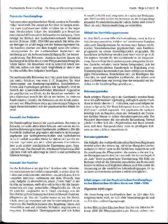 Vorschauseite 2: Psychiatrische Familienpflege - Ein Weg zur Wiedereingliederung