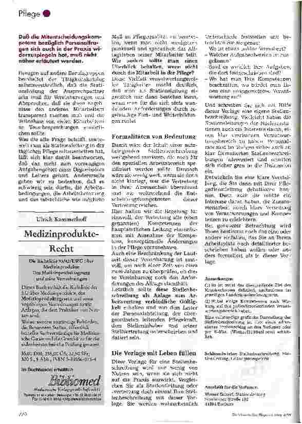 Vorschauseite 4: Mangelware! Entwurf einer Stellenbeschreibung für Stationsleitungen