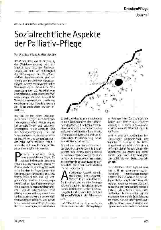 Vorschauseite 1: Sozialrechtliche Aspekte der Palliativ-Pflege