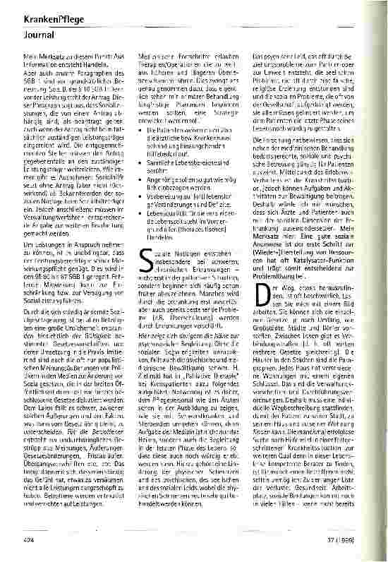 Vorschauseite 2: Sozialrechtliche Aspekte der Palliativ-Pflege