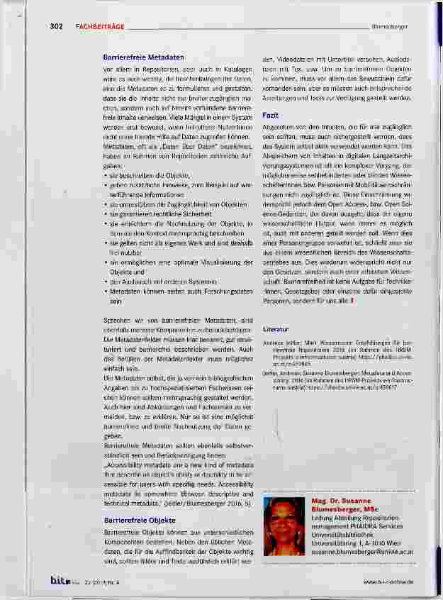 Vorschauseite 6: Barrierefreiheit und Repositorien Nachdenken über Open Science für alle
