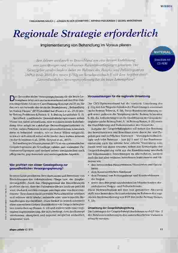 Vorschauseite 1: Regionale Strategie erforderlich