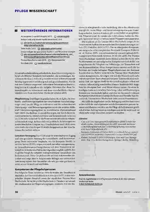 Vorschauseite 3: EU-Projekt „Pflegefachpersonal für das 21. Jahrhundert