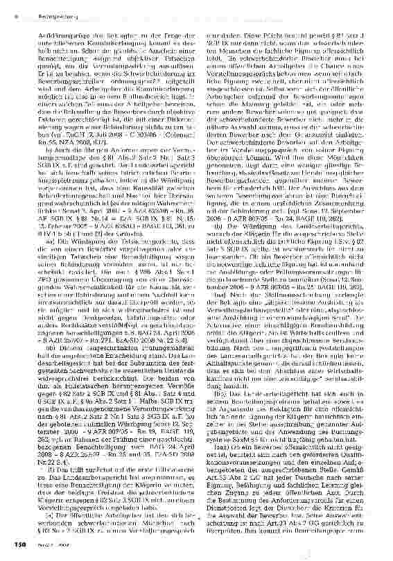 Vorschauseite 6: Benachteiligung einer schwerbehinderten Bewerberin