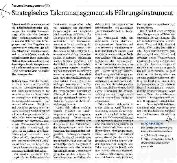 Vorschauseite 1: Strategisches Talentmanagement als Führungsinstrument
