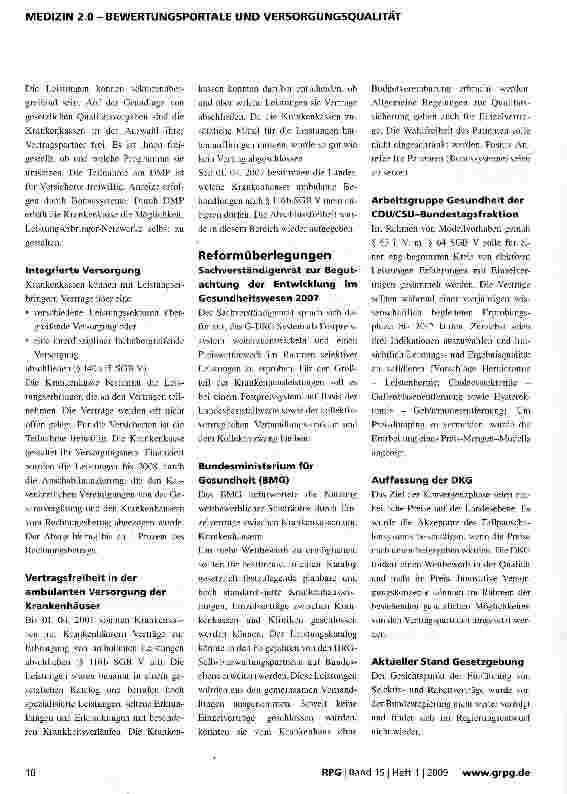 Vorschauseite 2: Vertragsfreiheit in der stationären Versorgung nach Ende der Konvergenzphase?