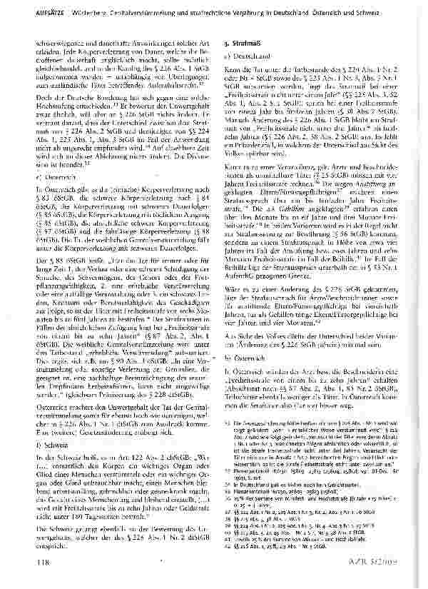Vorschauseite 4: Genitalverstümmelung und strafrechtliche Verjährung in Deutschland, Österreich und Schweiz