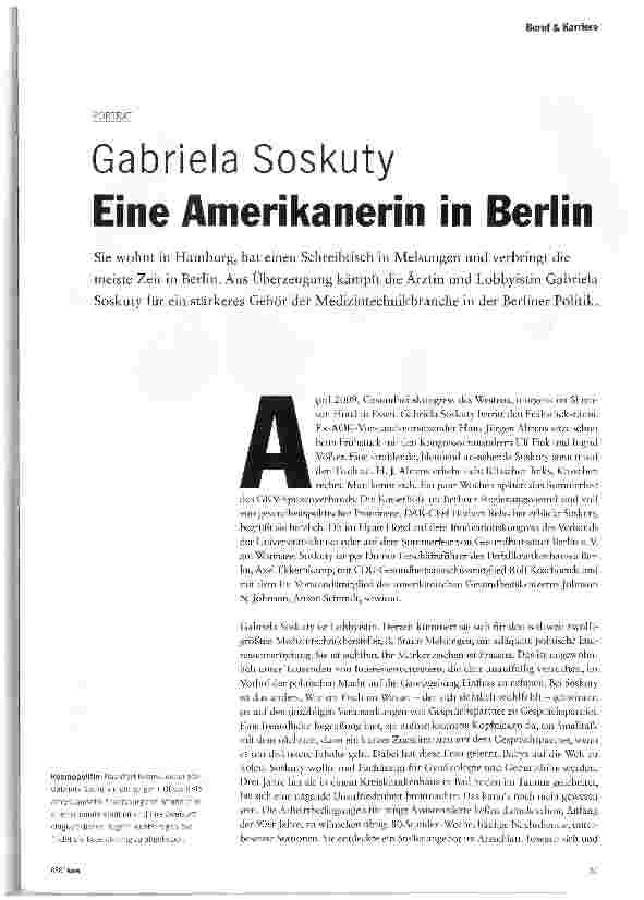 Vorschauseite 2: Gabriela Soskuty Eine Amerikanerin in Berlin