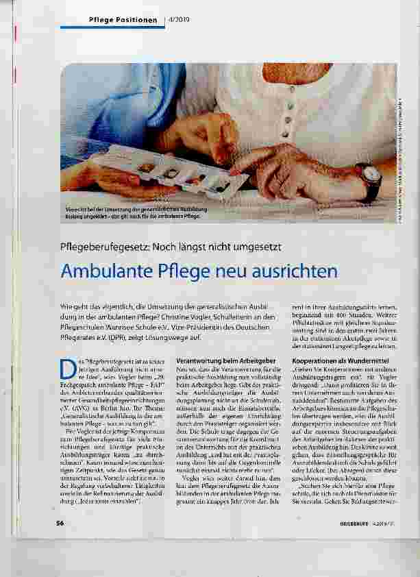 Vorschauseite 1: Ambulante Pflege neu ausrichten